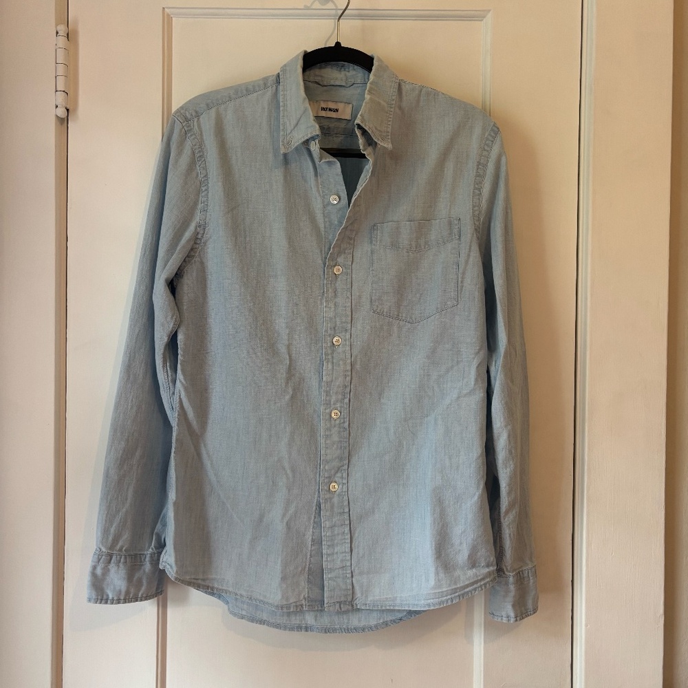 SOLD 🚨BUCK MASON Chambray Denim Button Up Shirt
